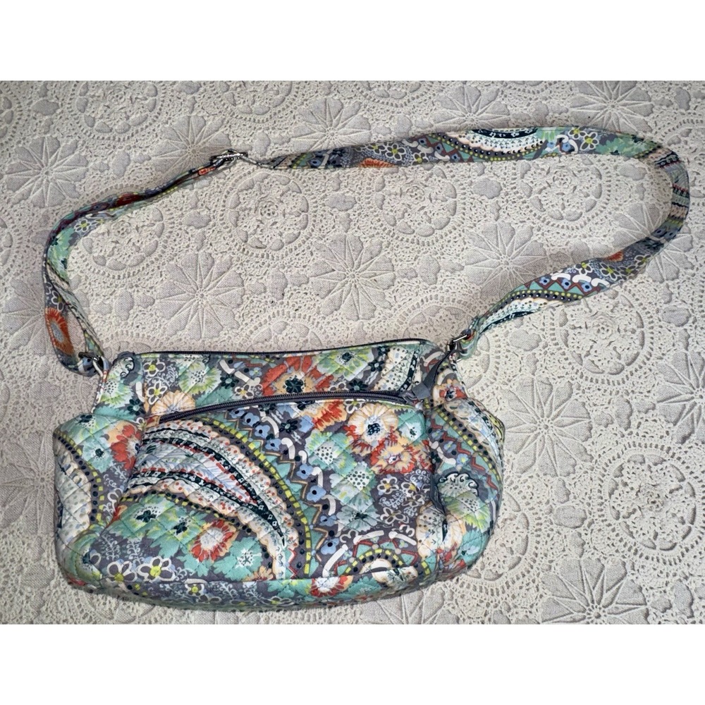 Vera Bradley On the Go Crossbody Purse Citrus Paisley